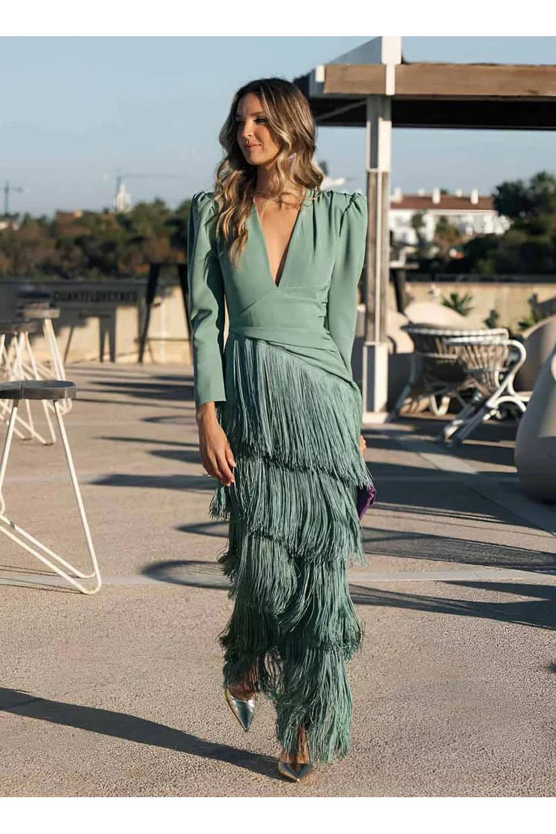 Elegant Tassel Maxi Evening Dress - product image 7