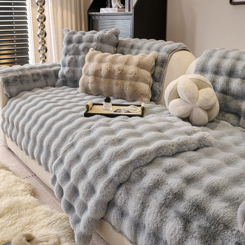 Plush Sofa Cushion Cover