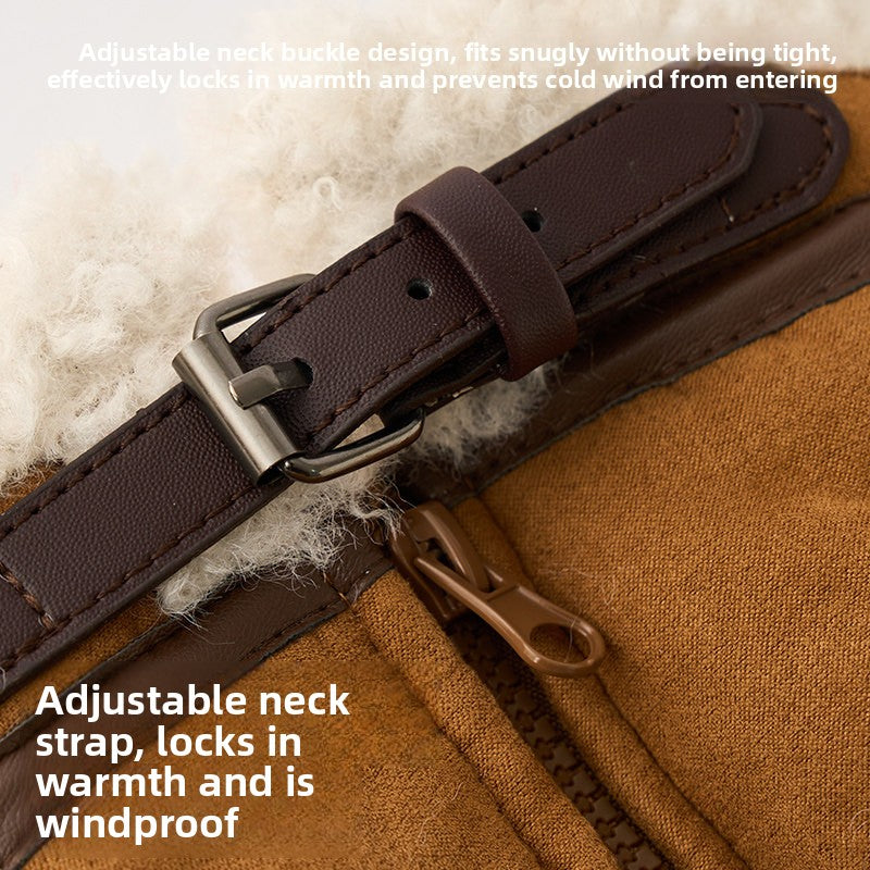 Plush-Lined Winter Dog Vest