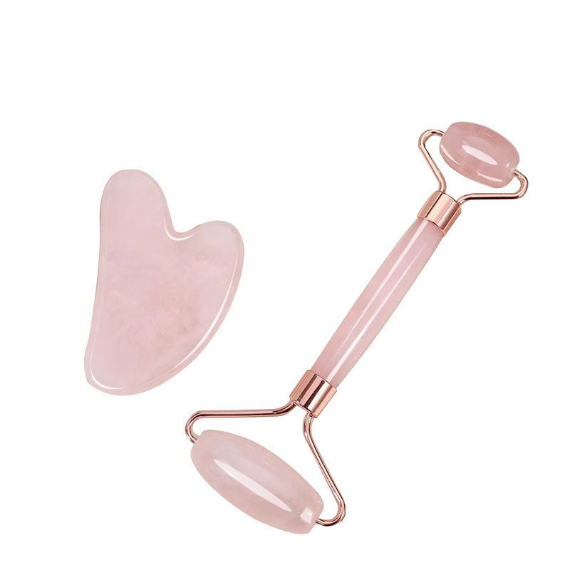 Crystal-Style Facial Roller & Gua Sha Set