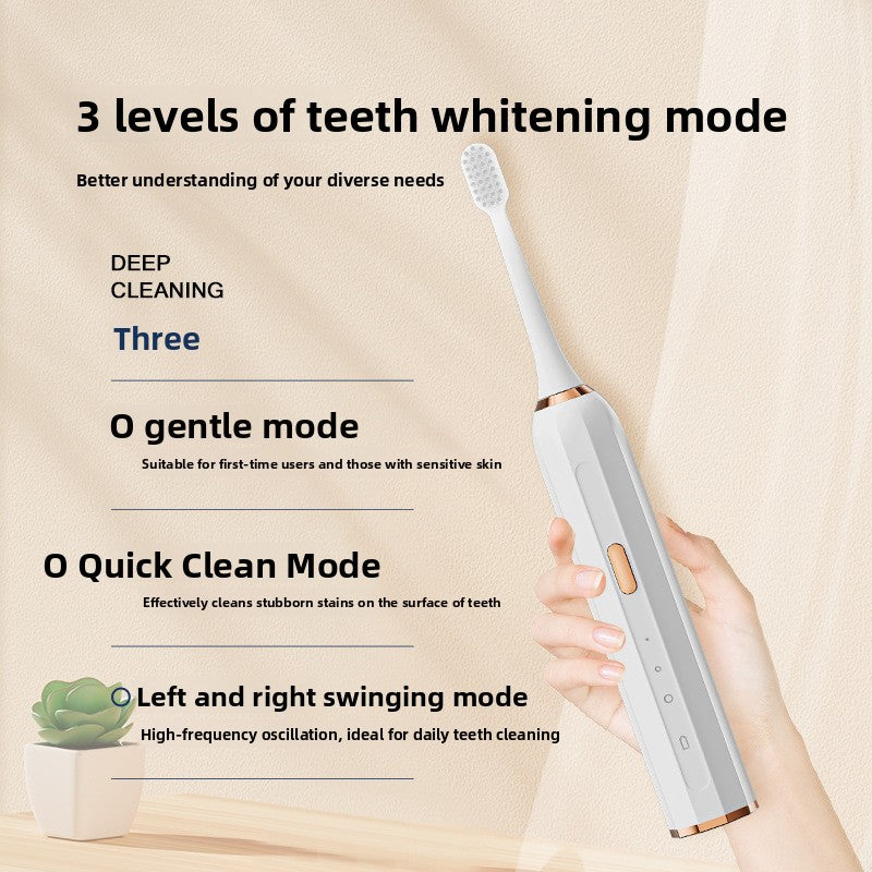 Sonic Electric Toothbrush with 3 Brush Heads