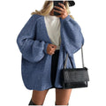 Women's Textured Long-Sleeve Open-Front Cardigan