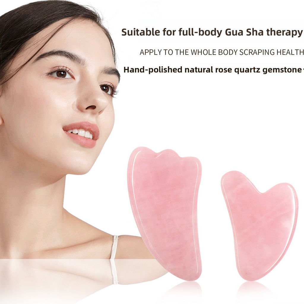 Rose Quartz Gua Sha Massage Stones