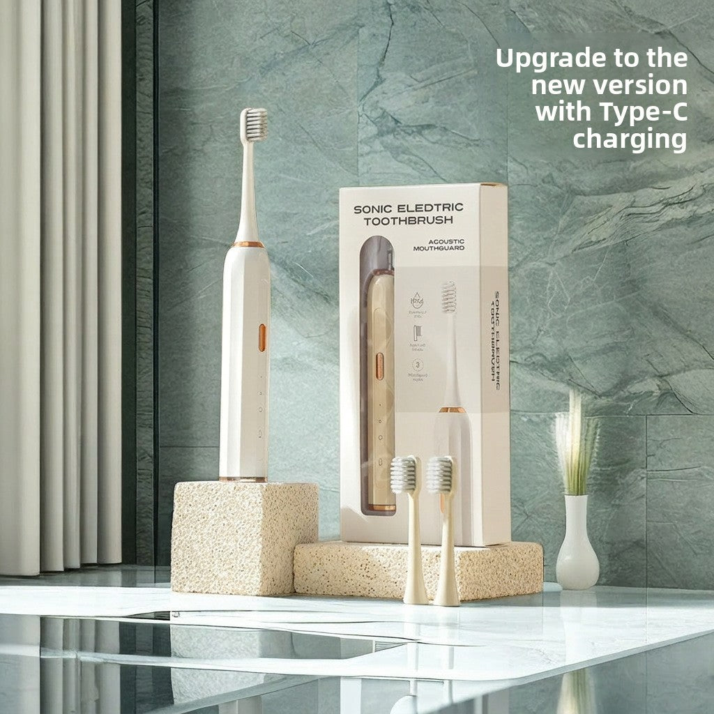 Sonic Electric Toothbrush with 3 Brush Heads