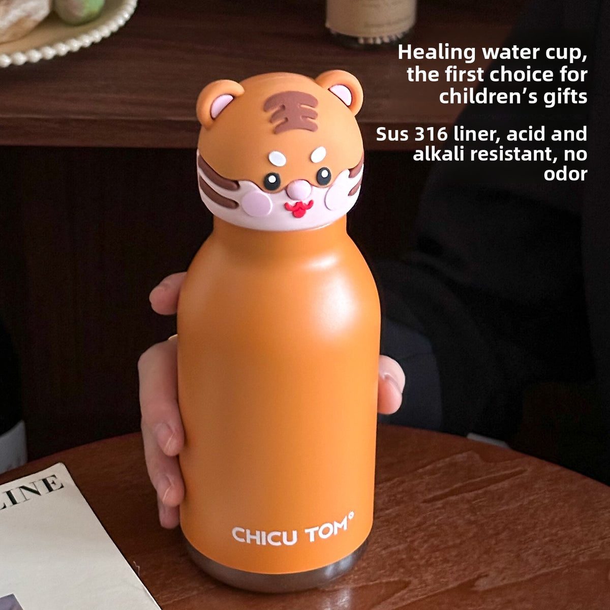 480 ml Animal Insulated Straw Cup