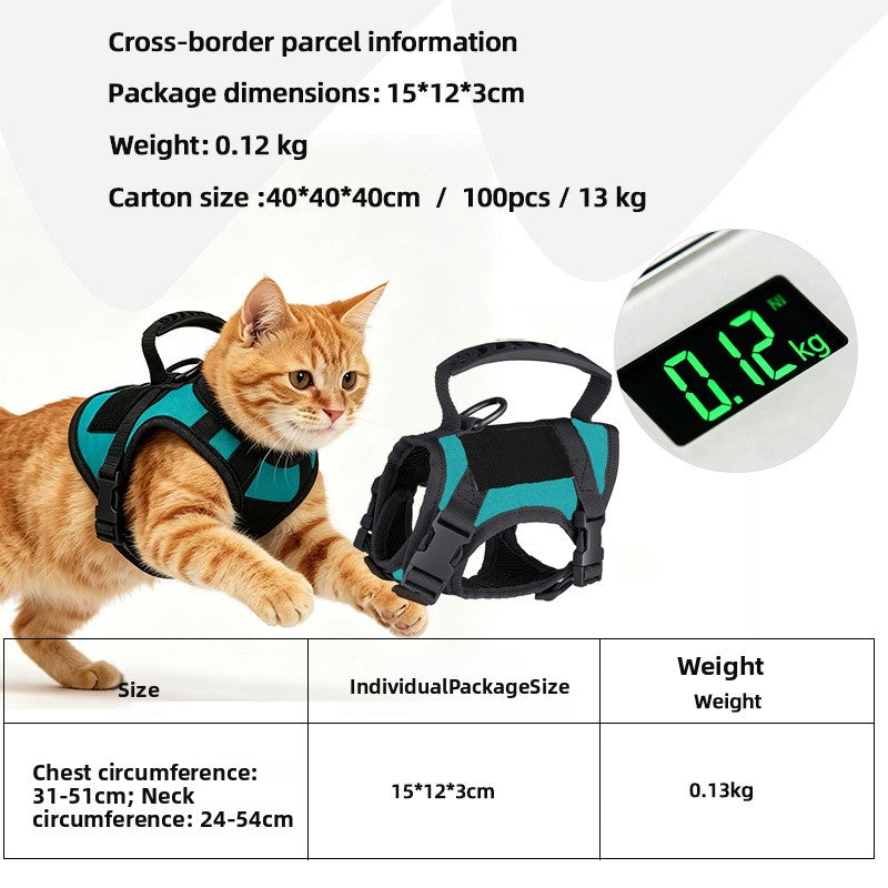 Adjustable Mesh Pet Harness with Grab Handle - view 9