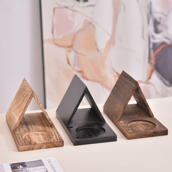 Wooden Triangular Book Holder