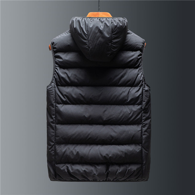 Men's Hooded Padded Vest, L–10XL