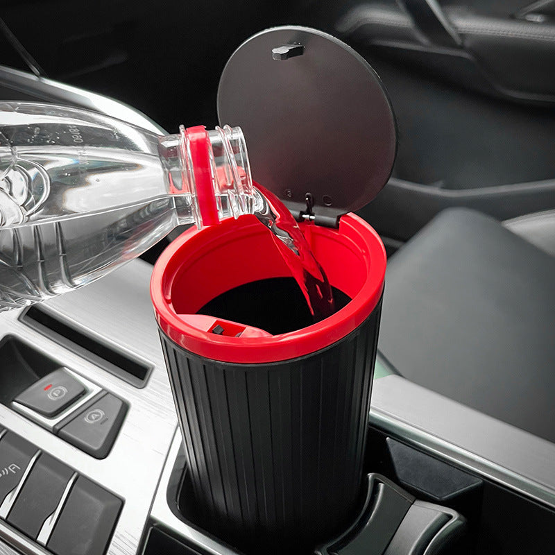Coș de gunoi auto multifuncțional cu suport pentru pahar