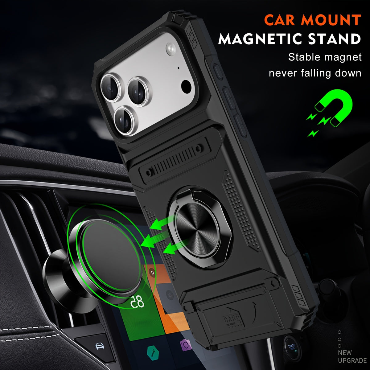 Magnetic Card Holder Phone Case for iPhone