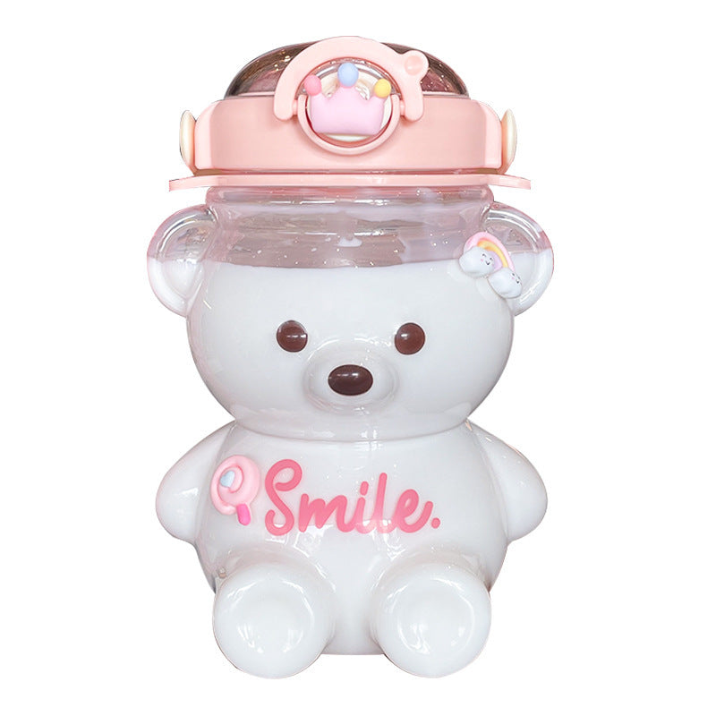 Bear Straw Water Bottle with Carry Strap