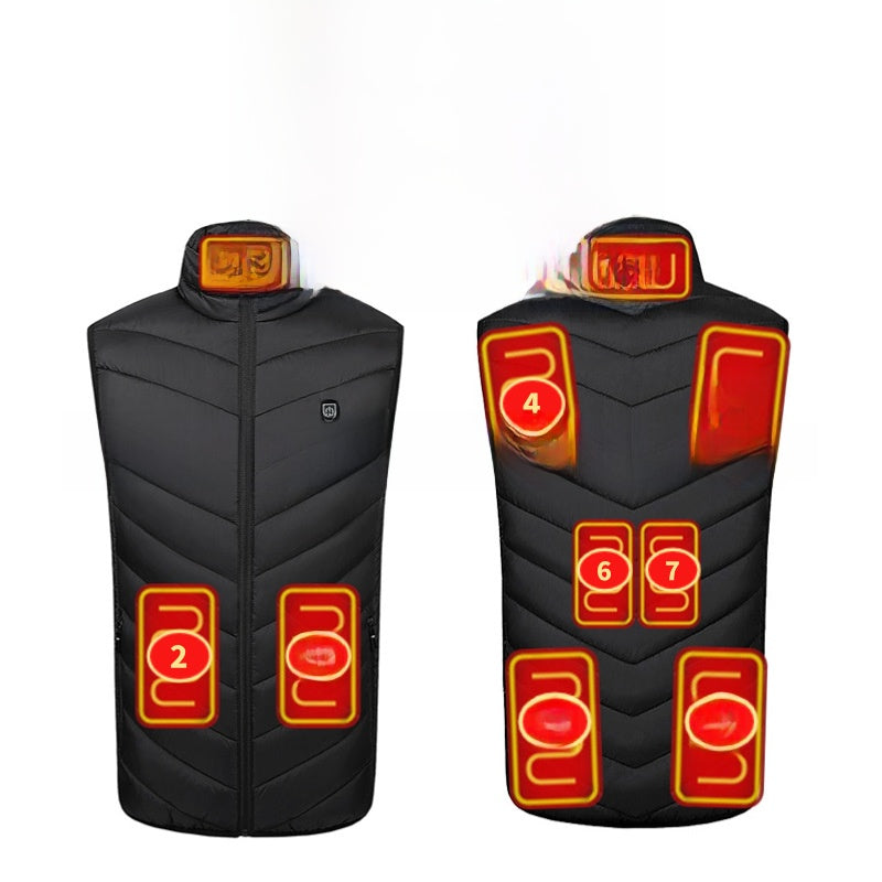 Unisex USB Heated Vest — Multiple Heating-Zone Options