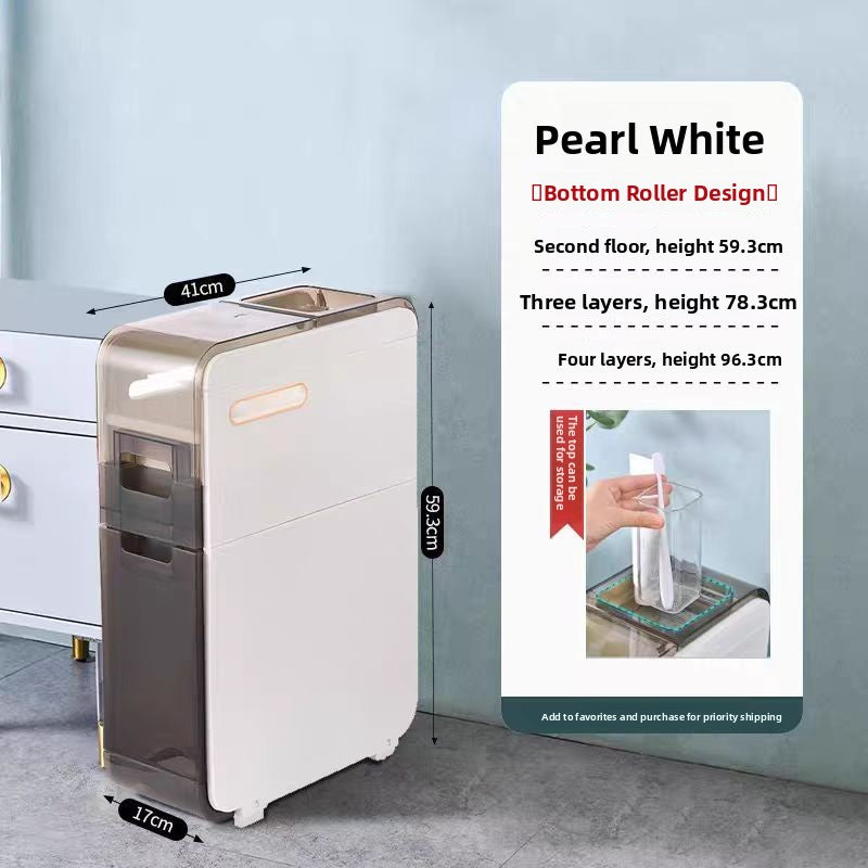 Slim Rolling Storage Cabinet