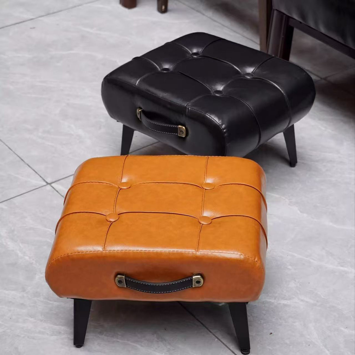 Cushioned Entryway Shoe Stool