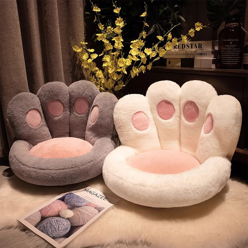 Plush Tatami Seat Cushion with Backrest