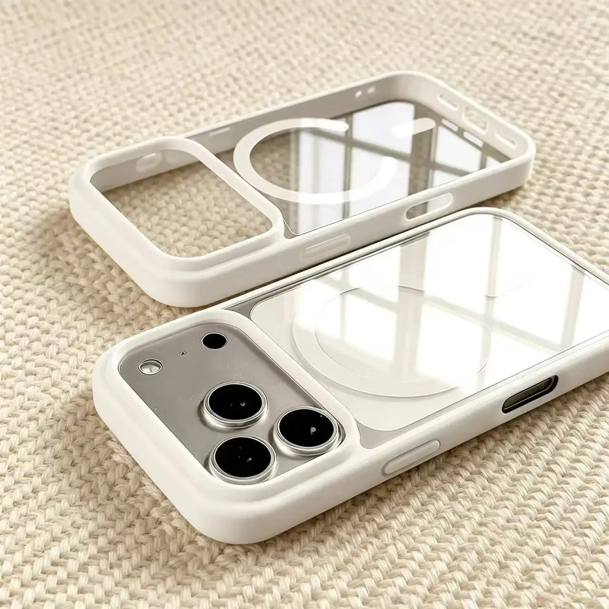 Magnetic Acrylic Silicone Phone Case for iPhone