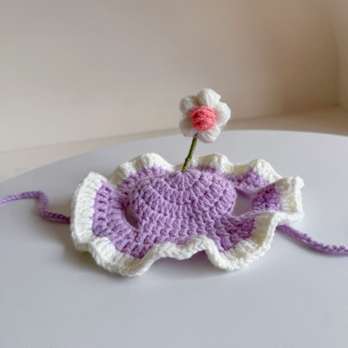 Crochet Pet Hat & Collar Costume Set - image 33