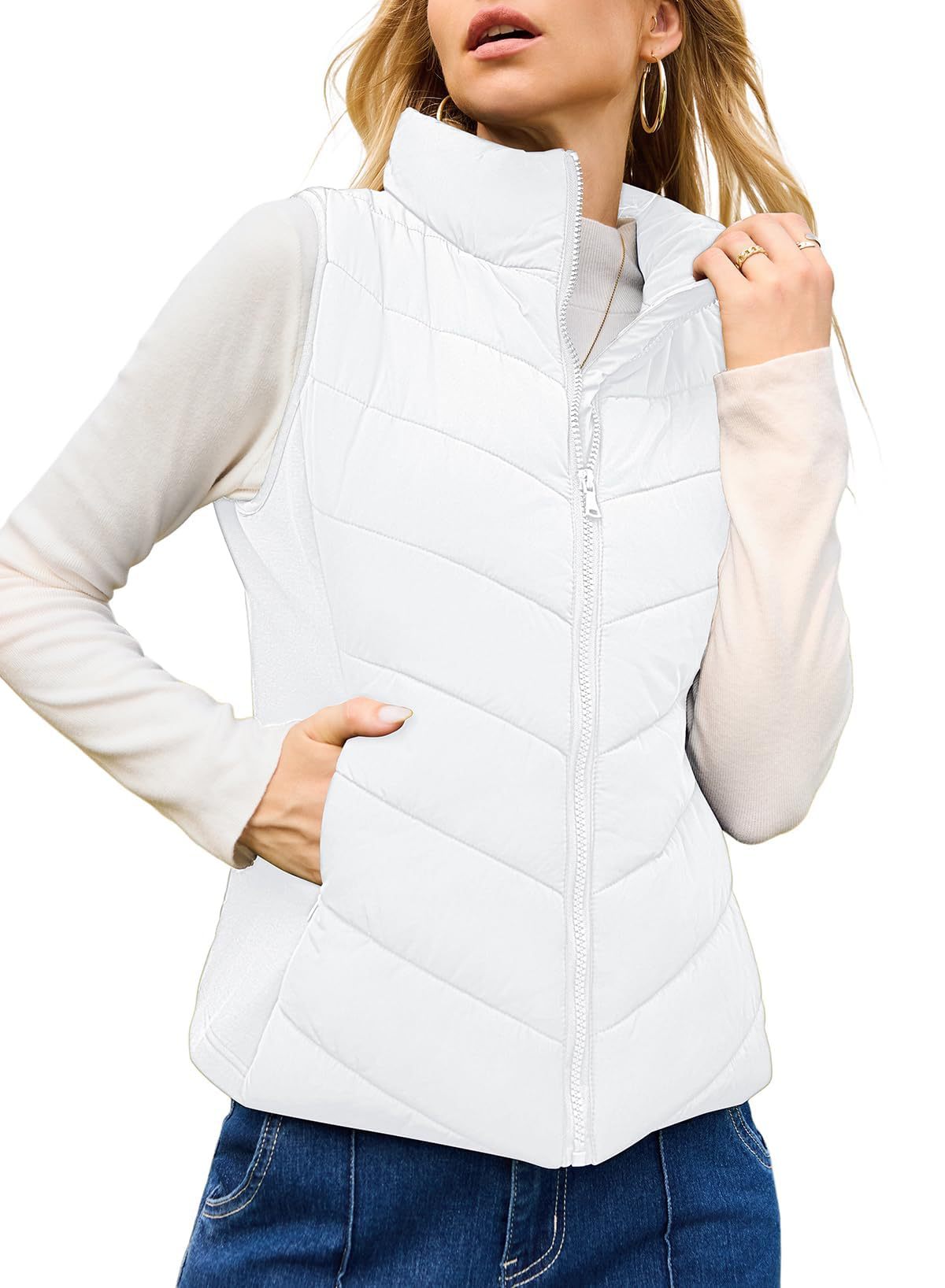 Women's Quilted Zip-Front Vest