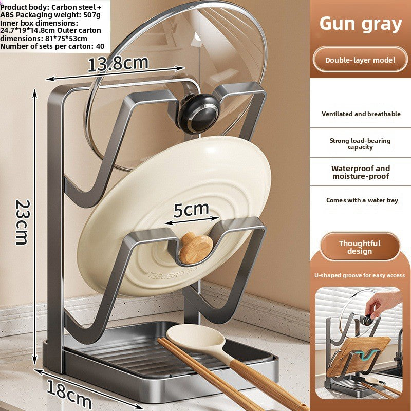 Kitchen Pot Lid & Cutting Board Organizer