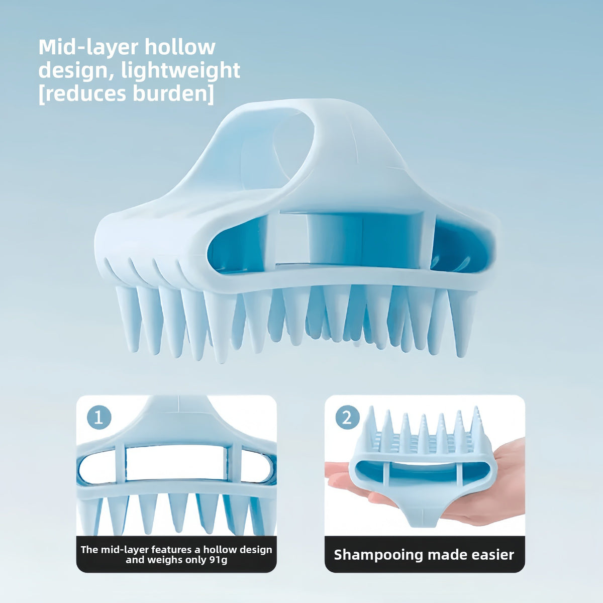 Silicone Scalp Massager Shampoo Brush
