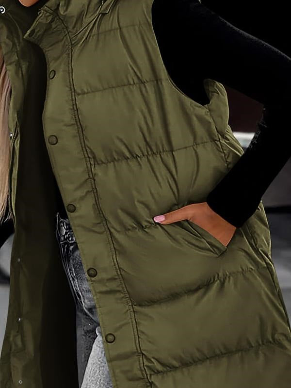 Women's Longline Hooded Zip Vest