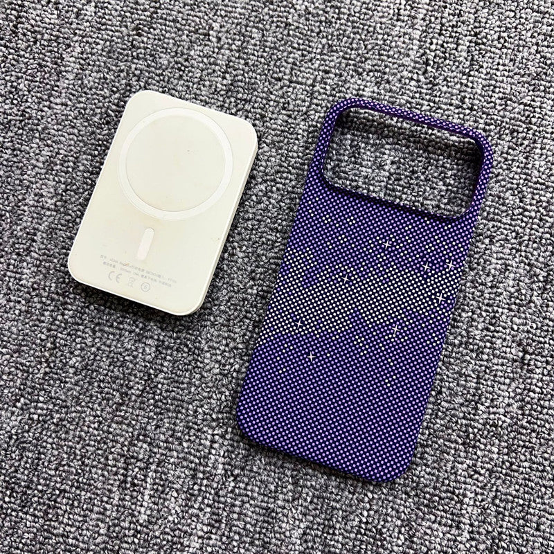 Matte Magnetic Phone Case with Carbon Fiber Texture
