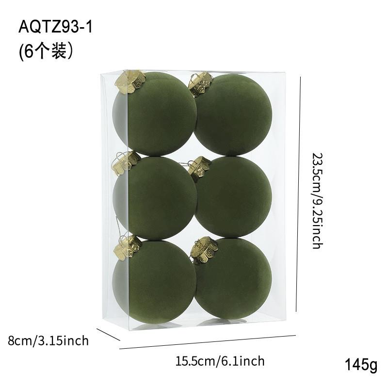 Flocked Christmas Ball Ornaments