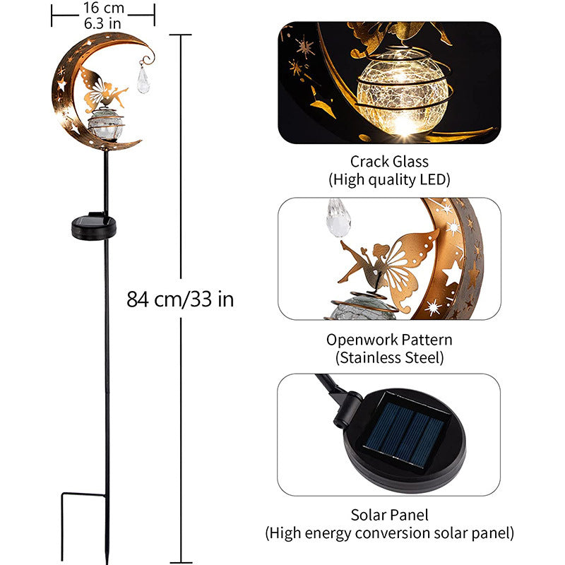 Solar Moon Fairy Garden Light