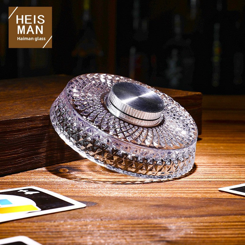 Rotating Crystal Whiskey Glass