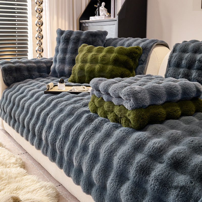 Plush Sofa Cushion Cover