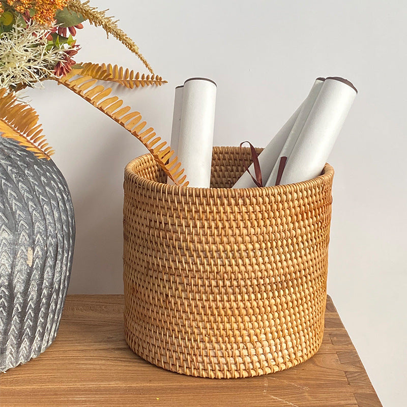 Handwoven Rattan Storage Basket