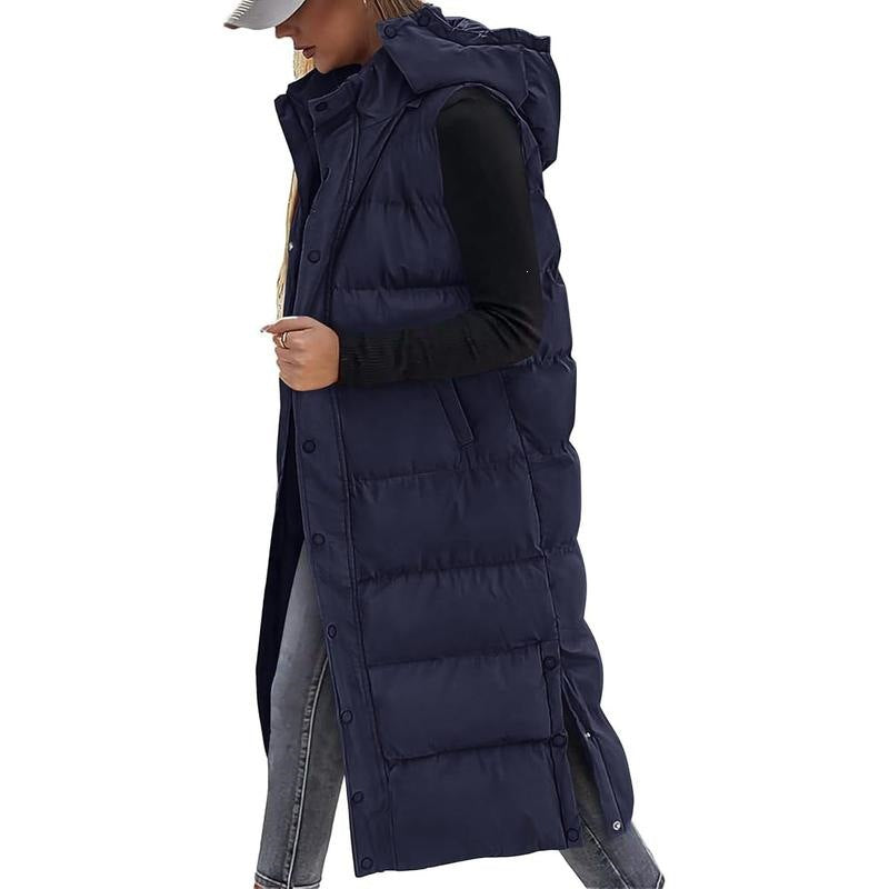 Women's Longline Hooded Zip Vest