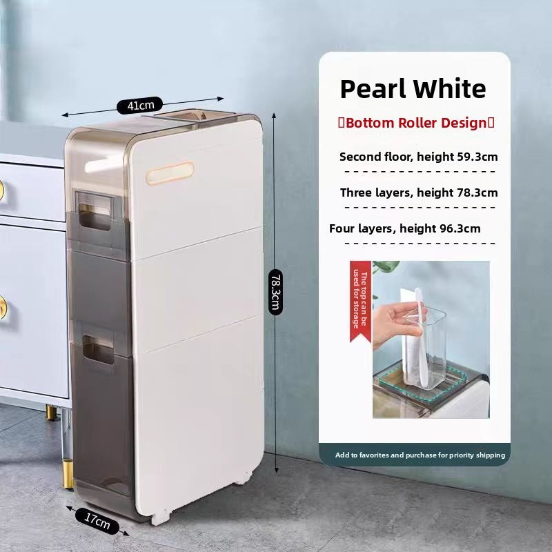 Slim Rolling Storage Cabinet