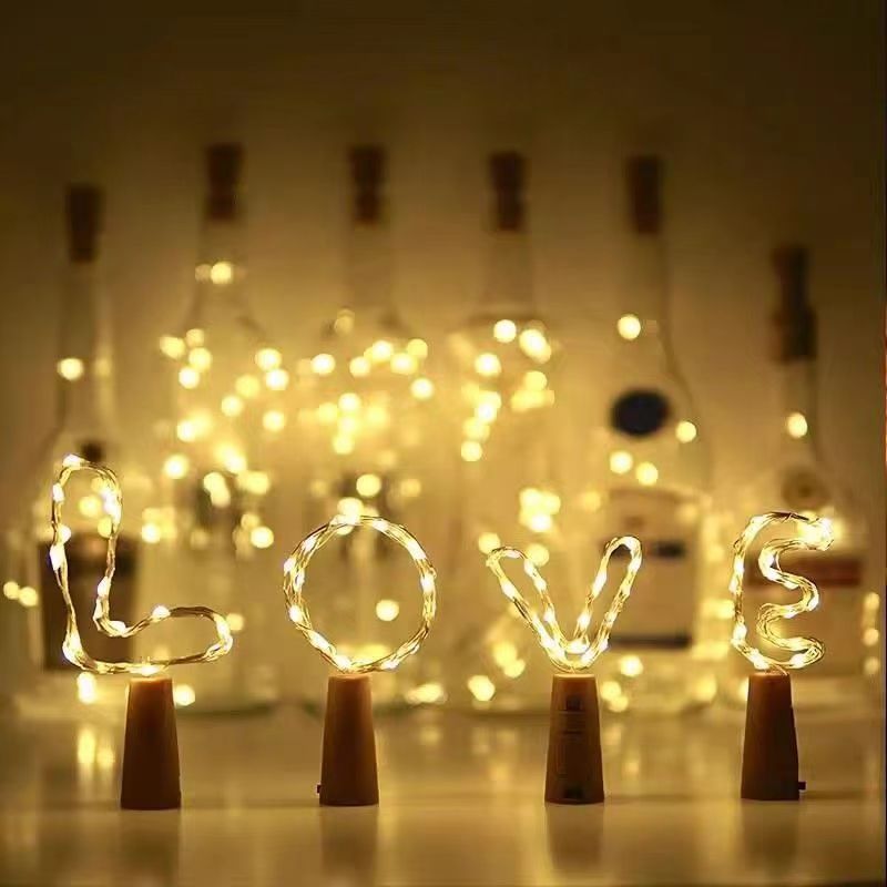 LED Wine Bottle Cork String Lights