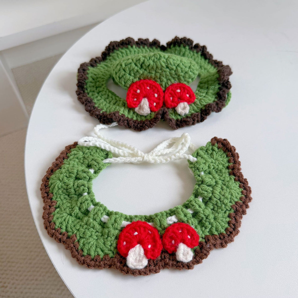 Crochet Pet Hat & Collar Costume Set - image 67