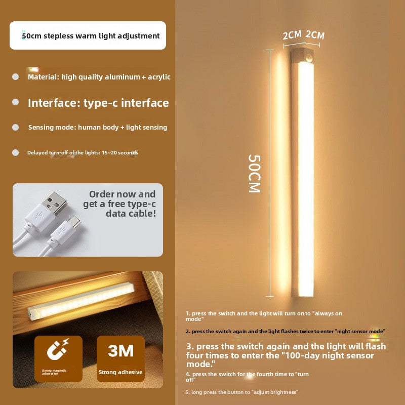 Ultra-Thin Rechargeable Motion Sensor LED Light Strip