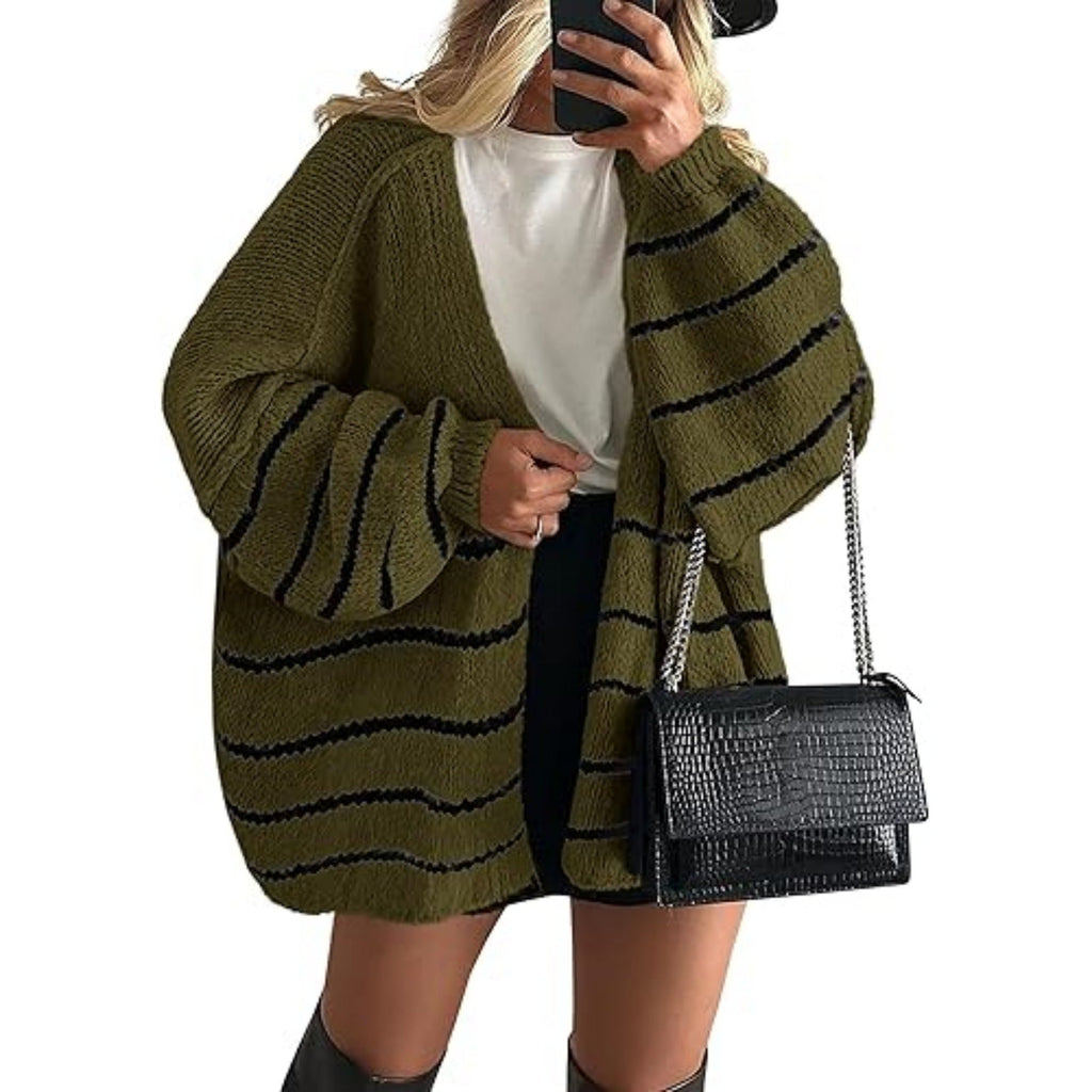 Women's Textured Long-Sleeve Open-Front Cardigan - view 50