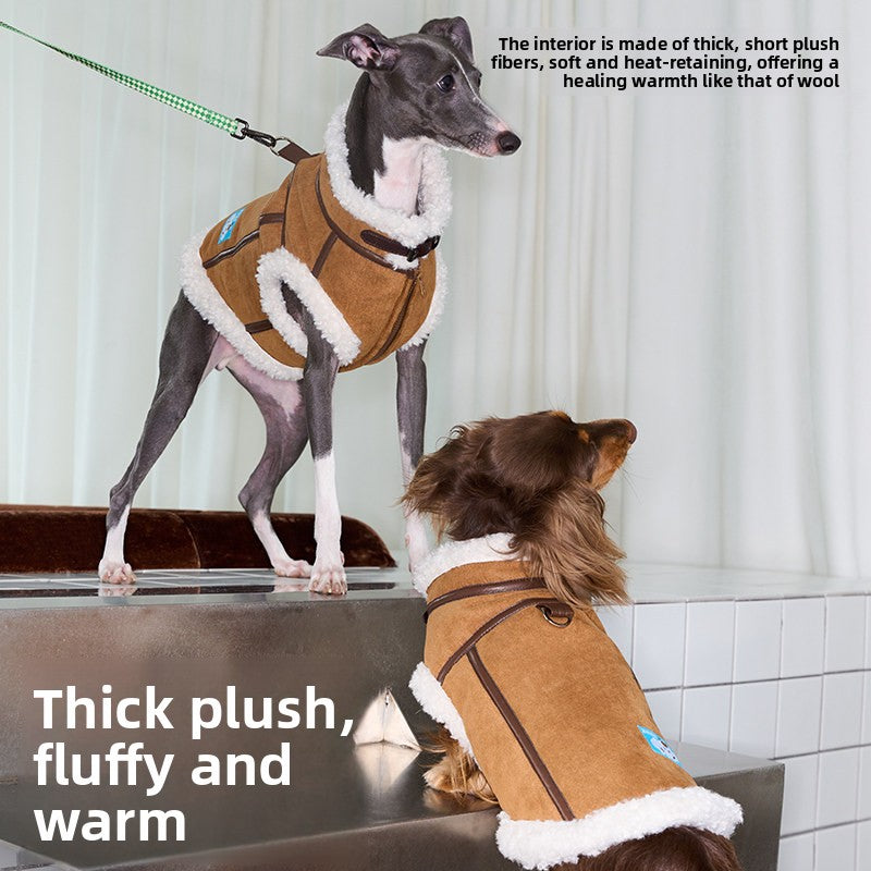 Plush-Lined Winter Dog Vest