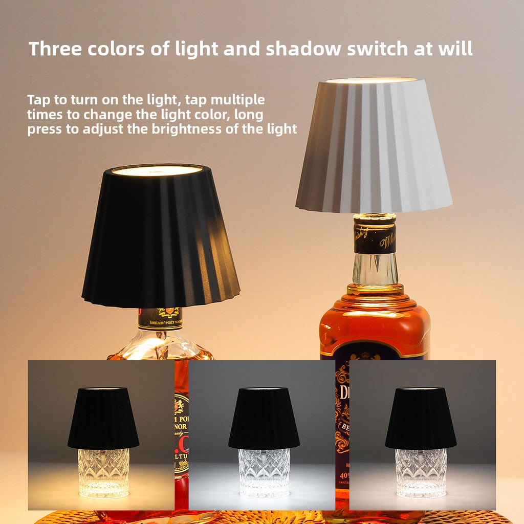 Rechargeable LED Wine Bottle Table Lamp