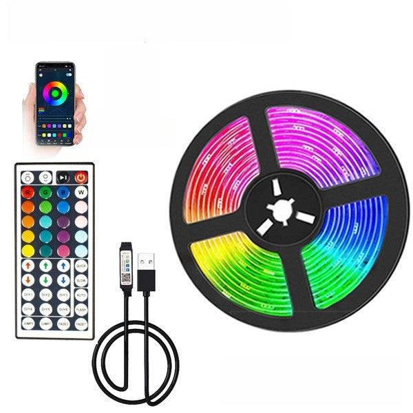 Bandă LED RGB cu Bluetooth și telecomandă