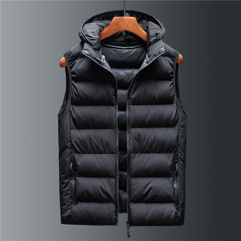 Men's Hooded Padded Vest, L–10XL