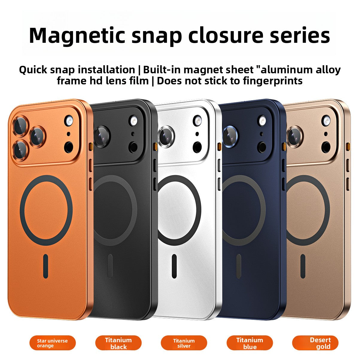 Metal Aluminum Alloy Frame Magnetic Phone Case for iPhone
