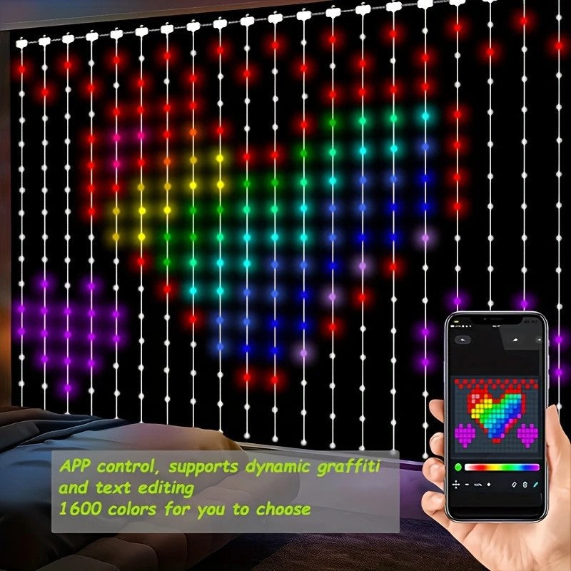 Bluetooth Programmable LED Curtain Lights