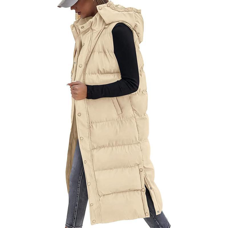 Women's Longline Hooded Zip Vest