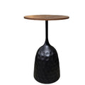Medieval Solid Wood Round Side Table