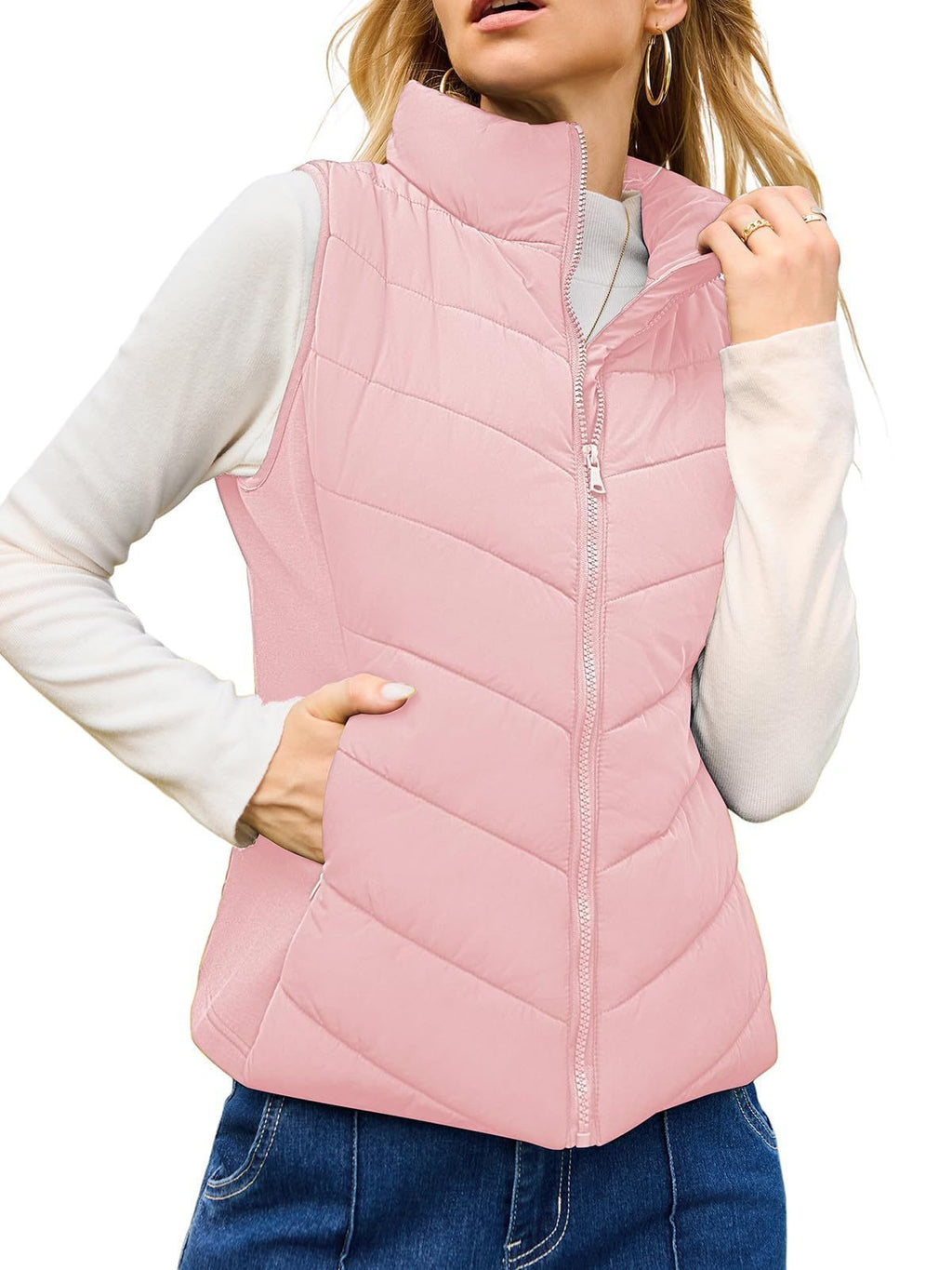 Women's Quilted Zip-Front Vest