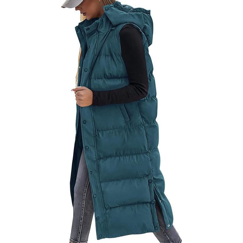 Women's Longline Hooded Zip Vest