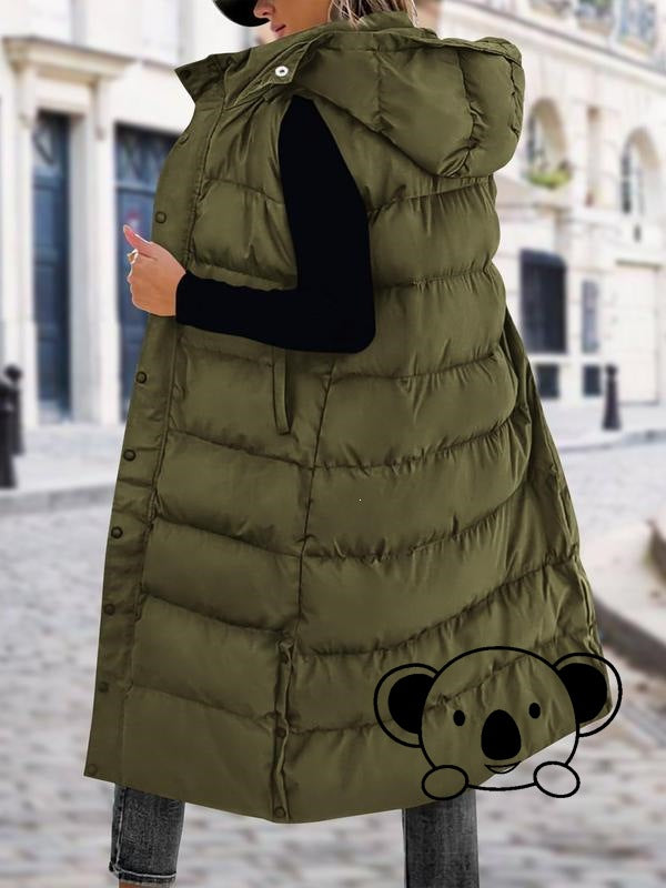 Women's Longline Hooded Zip Vest