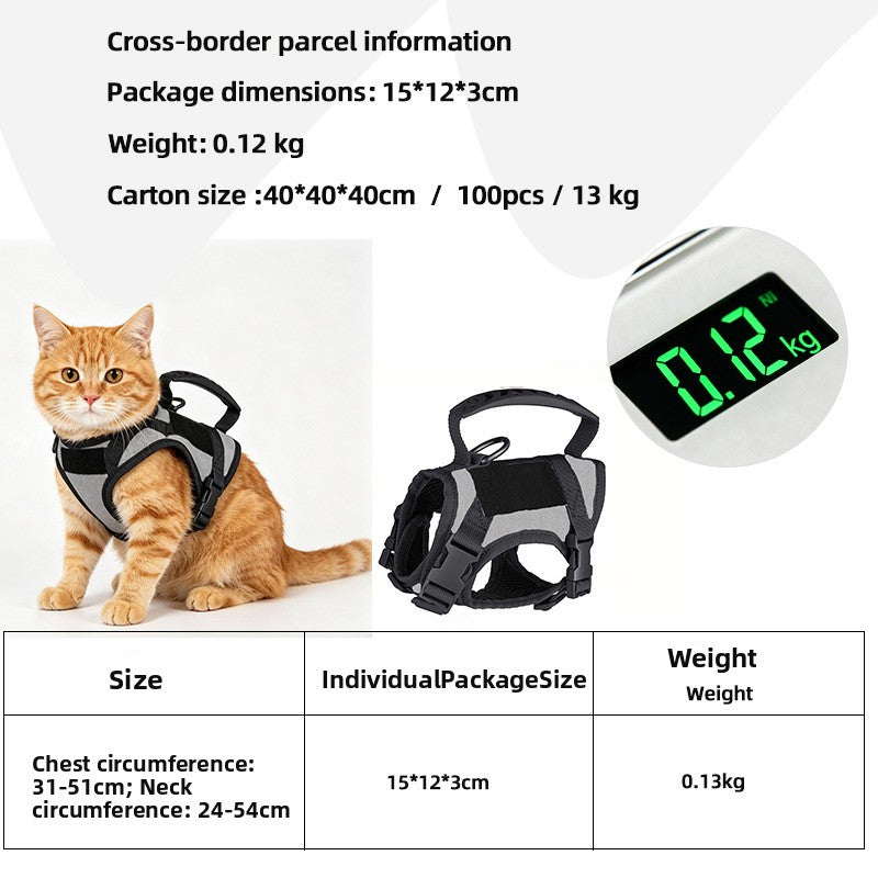 Adjustable Mesh Pet Harness with Grab Handle - view 10