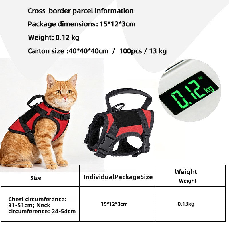 Adjustable Mesh Pet Harness with Grab Handle - view 6